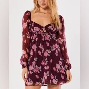 Hollister Social Tourist Chiffon Babydoll Dress